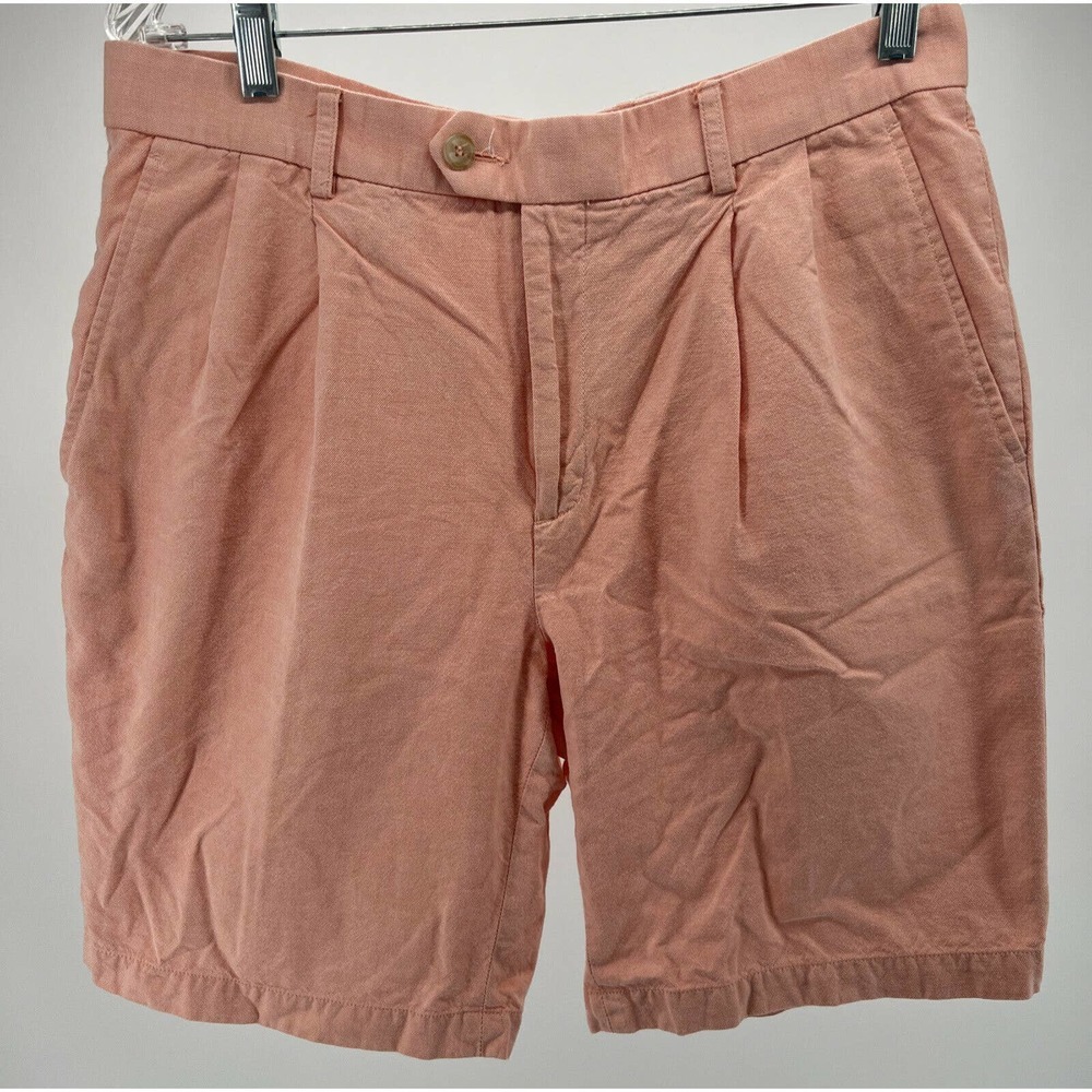 Bobby Jones Men's Shorts Light Coral Pleated Pockets Size 32